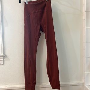 Lululemon 7/8 burgundy legging